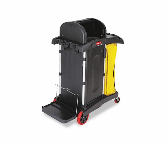 RCP9T7500BK High-Security Healthcare Cleaning Cart, 22w x 48-1/4d x 53-1/2h, Black By RUBBERMAID COMMERCIAL PROD.