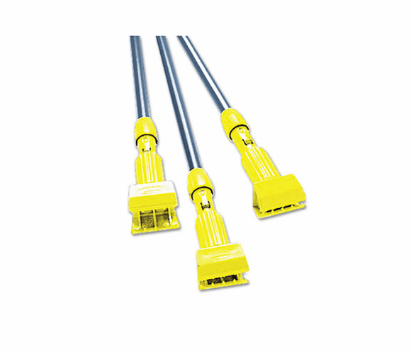 RCPH246GY Fiberglass Gripper Mop Handle, Yellow/Gray By RUBBERMAID COMMERCIAL PROD.