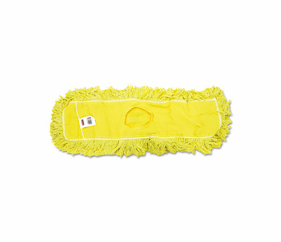 RCPJ15300YEL Trapper Commercial Dust Mop, Looped-end Launderable, 5" x 24", Yellow By RUBBERMAID COMMERCIAL PROD.