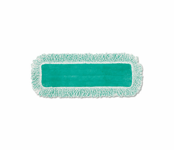RCPQ418GN Dust Pad w/Fringe, Microfiber, 18" Long, Green By RUBBERMAID COMMERCIAL PROD.