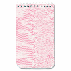 RED31121 Pink Ribbon Memo Book, Narrow Rule, 3 x 5, White Paper, Pink Cover, 60 Sheets By REDIFORM OFFICE PRODUCTS