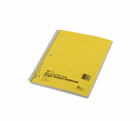 RED31983 Subject Wirebound Notebook, Wide/Margin Rule, Ltr, White, 80 Sheets/Pad By REDIFORM OFFICE PRODUCTS