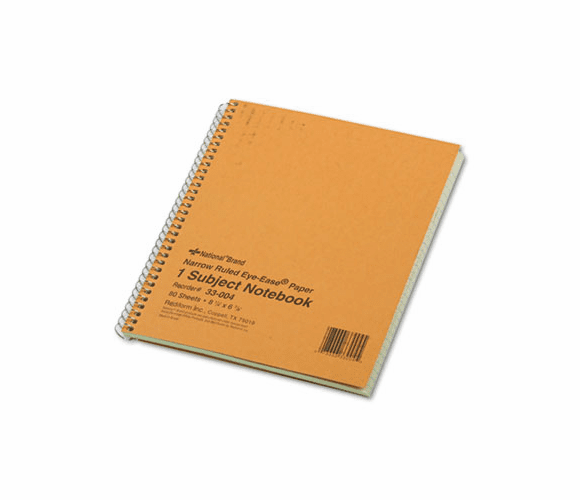 RED33004 Subject Wirebound Notebook, Narrow Rule, 8-1/4 x 6-7/8, Green, 80 Sheets By REDIFORM OFFICE PRODUCTS