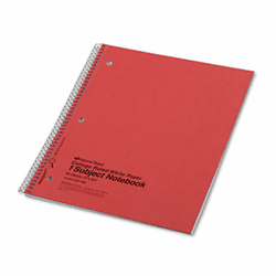 RED33709 Subject Wirebound Notebook, College/Margin Rule, Ltr, WE, 80 Sheet/Pad By REDIFORM OFFICE PRODUCTS