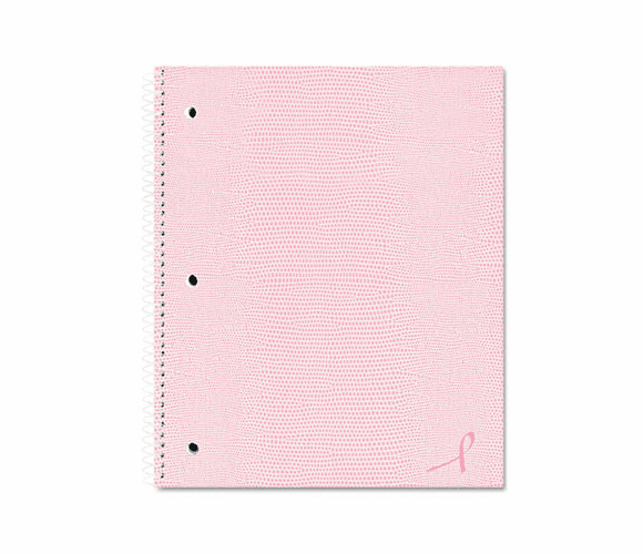 RED33710 Pink Ribbon Notebook, College/Margin Rule, 11 x 8-7/8, White Paper, 80 Sheets By REDIFORM OFFICE PRODUCTS