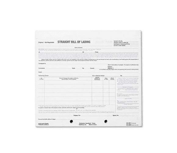 RED44302 Bill of Lading Short Form, 8 1/2 x 7, Four-Part Carbonless, 250 Forms By REDIFORM OFFICE PRODUCTS