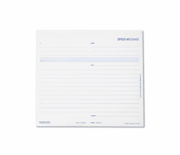 RED44900 Speed Letters, 7 x 8 1/2, Two-Part Carbonless, 250 Forms By REDIFORM OFFICE PRODUCTS