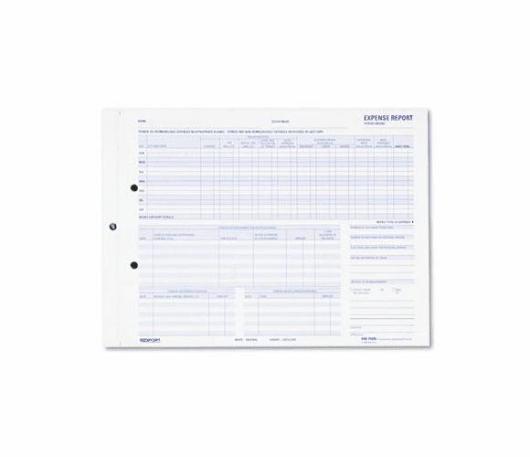 RED44B950N Expense Report for Recording Maximum Detail, 11 x 8 1/2, Two-Part, 50 Forms By REDIFORM OFFICE PRODUCTS