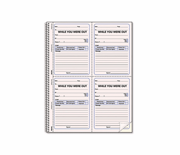 RED50726 Wirebound Message Book, 2 3/4 x 5, Two-Part, 200 Forms, 120 Alert Labels By REDIFORM OFFICE PRODUCTS