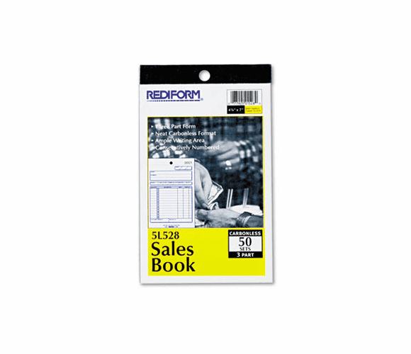 RED5L528 Sales Book, 4 1/4 x 6 3/8, Carbonless Triplicate, 50 Sets/Book By REDIFORM OFFICE PRODUCTS