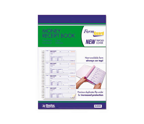 RED8L808R Money Receipt Book, 2 3/4 x 7, Carbonless Triplicate, 100 Sets By REDIFORM OFFICE PRODUCTS