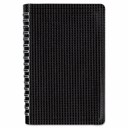 REDB4081 Poly Cover Notebook, 6 x 9 3/8, 80 Sheets, Ruled, Twin Wire Binding, Black Cover By REDIFORM OFFICE PRODUCTS