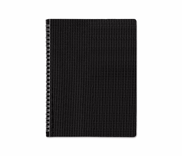 REDB4181 Poly Cover Notebook, 8 1/2 x 11, 80 Sheets, Ruled, Twin Wire Bound, Black Cover By REDIFORM OFFICE PRODUCTS