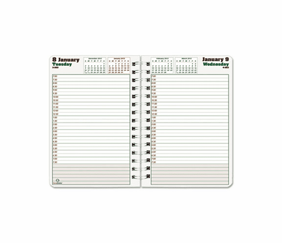 REDC21041T Blueline DuraGlobe Daily Planner, Hard Cover, 8 x 5, Black, 2013 By REDIFORM OFFICE PRODUCTS
