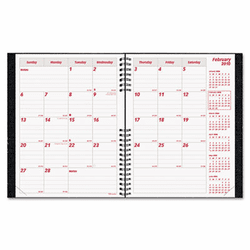 REDCB1262CBLK CoilPRO Monthly Planner, Ruled, 8-1/2 x 11, Black, 2012-2014 By REDIFORM OFFICE PRODUCTS