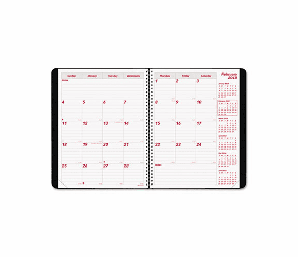 REDCB1262NBLK Brownline PlannerPLUS 14-Mo. Ruled Monthly Planner, 8-1/2 x 11, Black, 2012-2014 By REDIFORM OFFICE PRODUCTS