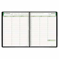 REDCB425WBLK EcoLogix Recycled Weekly Planner, 15-Minute Appts., 11 x 8-1/2, Black, 2013 By REDIFORM OFFICE PRODUCTS