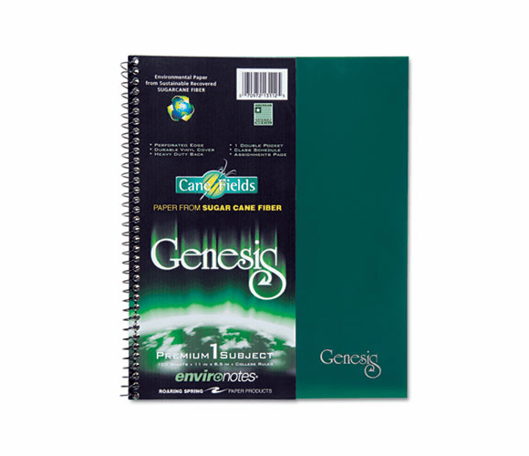 ROA13112 Genesis Notebook, College Rule, 11 x 9, 1 Subject, 100 Sheets/Pad, Assorted By ROARING SPRING PAPER PRODUCTS