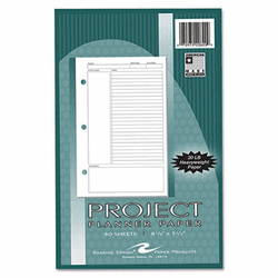 ROA20820 Project Planner Paper, 8 1/2 x 5 1/2, White, 80 Sheets/Pad By ROARING SPRING PAPER PRODUCTS