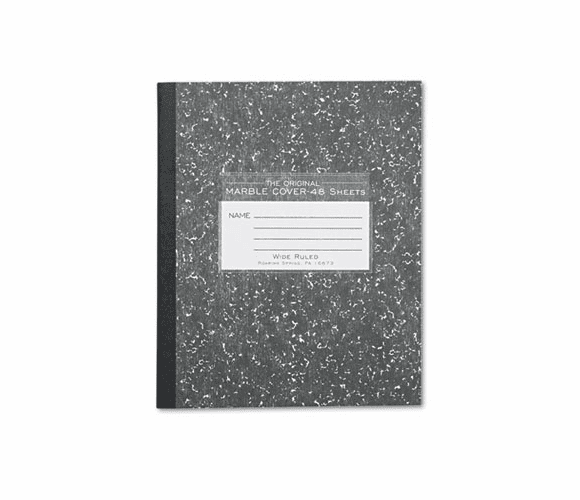 ROA77333 Marble Cover Composition Book, Wide Rule, 8-1/2 x 7, 48 Pages By ROARING SPRING PAPER PRODUCTS