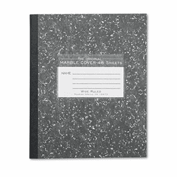 ROA77333 Marble Cover Composition Book, Wide Rule, 8-1/2 x 7, 48 Pages By ROARING SPRING PAPER PRODUCTS