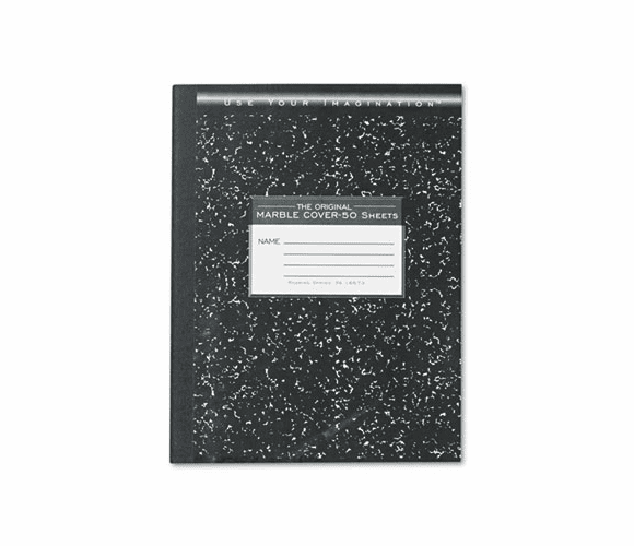 ROA77910 Marble Cover Composition Book, Wide Rule, 9-3/4 x 7-1/2, 50 Pages By ROARING SPRING PAPER PRODUCTS