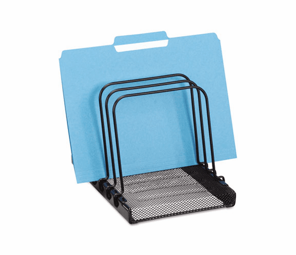 ROL1742323 Mesh Flip File Folder Sorter, Five Sections, Black, 7 4/5 x 1 7/8 x 10 2/5 By ELDON OFFICE PRODUCTS