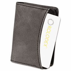 ROL1752530 Identity Personal Card Case, 36-Card Capacity, Black/Gray By ROLODEX