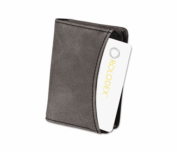 ROL1752530 Identity Personal Card Case, 36-Card Capacity, Black/Gray By ROLODEX