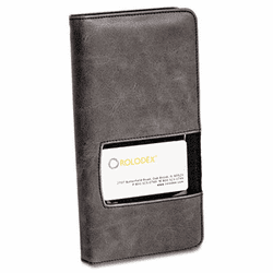ROL1752535 Identity Business Card Book, 96-Card Capacity, Black/Gray By ROLODEX