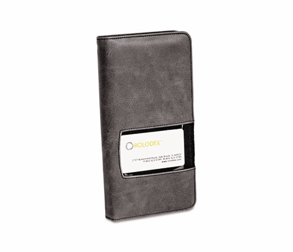 ROL1752535 Identity Business Card Book, 96-Card Capacity, Black/Gray By ROLODEX