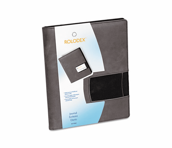 ROL1752537 Identity Journal, Black/Gray, 80 Pages, 8 1/4 Inch x 9 7/8 By ROLODEX