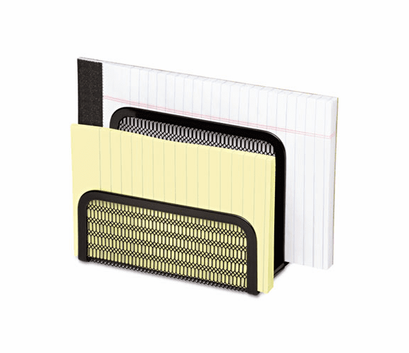 ROL1773087 Ribbon Mesh Mini Sorter, Three Sections, 3 1/8 x 5 5/8 x 5 1/4, Black By ROLODEX