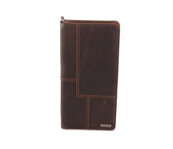 ROL22336 Explorer Leather Business Card Book, 96-Card Capacity, 5 x 10 1/8, Brown By ROLODEX