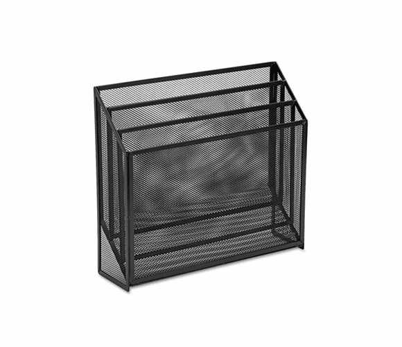 ROL22347ELD Mesh Three-Tier Organizer, 12 3/4 x 3 1/2 x 11 1/2, Black By ROLODEX