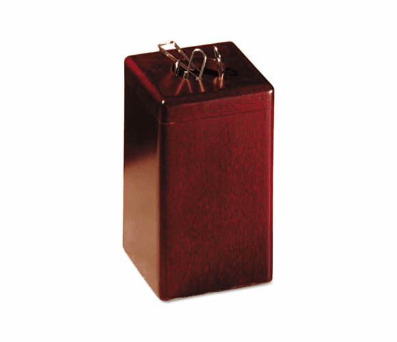 ROL23370 Wood Tones Paper Clip Holder, Wood, 2 1/8 x 2 1/8 x 3 1/2, Mahogany By ROLODEX