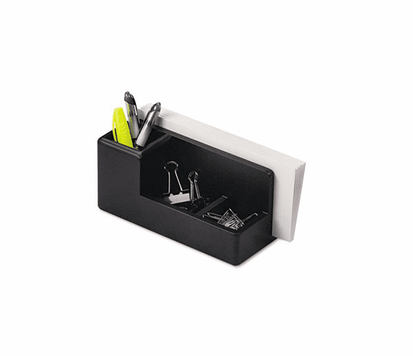 ROL62537 Wood Tones Desk Organizer, Wood, 4 1/4 x 8 3/4 x 4 1/8, Black By ROLODEX