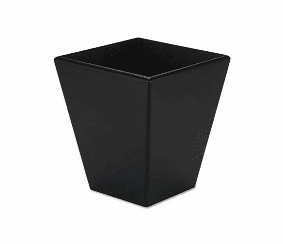 ROL62545 Wood Tones Wastebasket, Trapezoidal, Wood, Black By ROLODEX