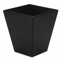 ROL62545 Wood Tones Wastebasket, Trapezoidal, Wood, Black By ROLODEX
