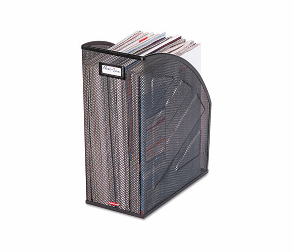 ROL62560 Nestable Rolled Mesh Steel Jumbo Magazine File, 5 7/8 x 10 x 12 1/2, Black By ROLODEX