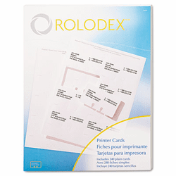 ROL67620 Laser/Inkjet Rotary File Cards, 2 1/4 x 4, 8 Cards/Sheet, 240 Cards/Pack By ROLODEX