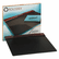 ROL81769 Mahogany Wood and Black Faux Leather Desk Pad, 23 7/8 x 19 7/8 x 11/16 By ROLODEX