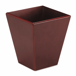 ROL99200 Wood Tones Wastebasket, Trapezoidal, Wood, Mahogany By ROLODEX