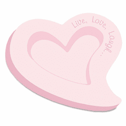 RTG11003 Heart Shaped Self-Stick Notes, 3 x 3, 100 Sheets, Pink, 3/Pack By REDI-TAG CORPORATION