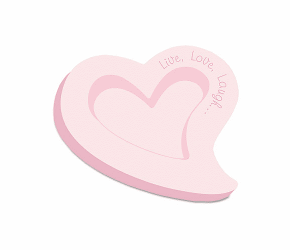 RTG11003 Heart Shaped Self-Stick Notes, 3 x 3, 100 Sheets, Pink, 3/Pack By REDI-TAG CORPORATION