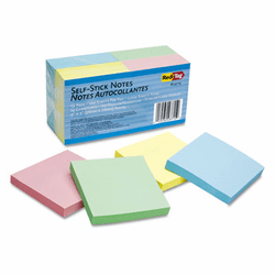 RTG23715 Self-Stick Notes, 3 x 3, Four Pastel Colors, 12 100-Sheet Pads/Pack By REDI-TAG CORPORATION