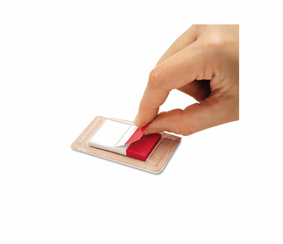 RTG25800 Recycled Page Flags in Pop-Up Dispenser, 1 x 1-7/10, Red/Yellow, 50 per Pack By REDI-TAG CORPORATION