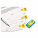 RTG74004 Sign Here Page Flags in Pop-Up Dispenser, 1w x 1 7/10h, Yellow/Red, 70/Pack By REDI-TAG CORPORATION
