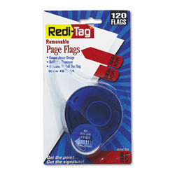 RTG81054 Arrow Message Page Flags in Dispenser, "Sign Here", Red, 120/Dispenser By REDI-TAG CORPORATION