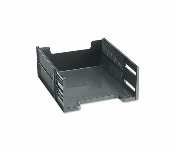 RUB17671 Stackable High Capacity Front Load Letter Tray, Polystyrene, Ebony By RUBBERMAID